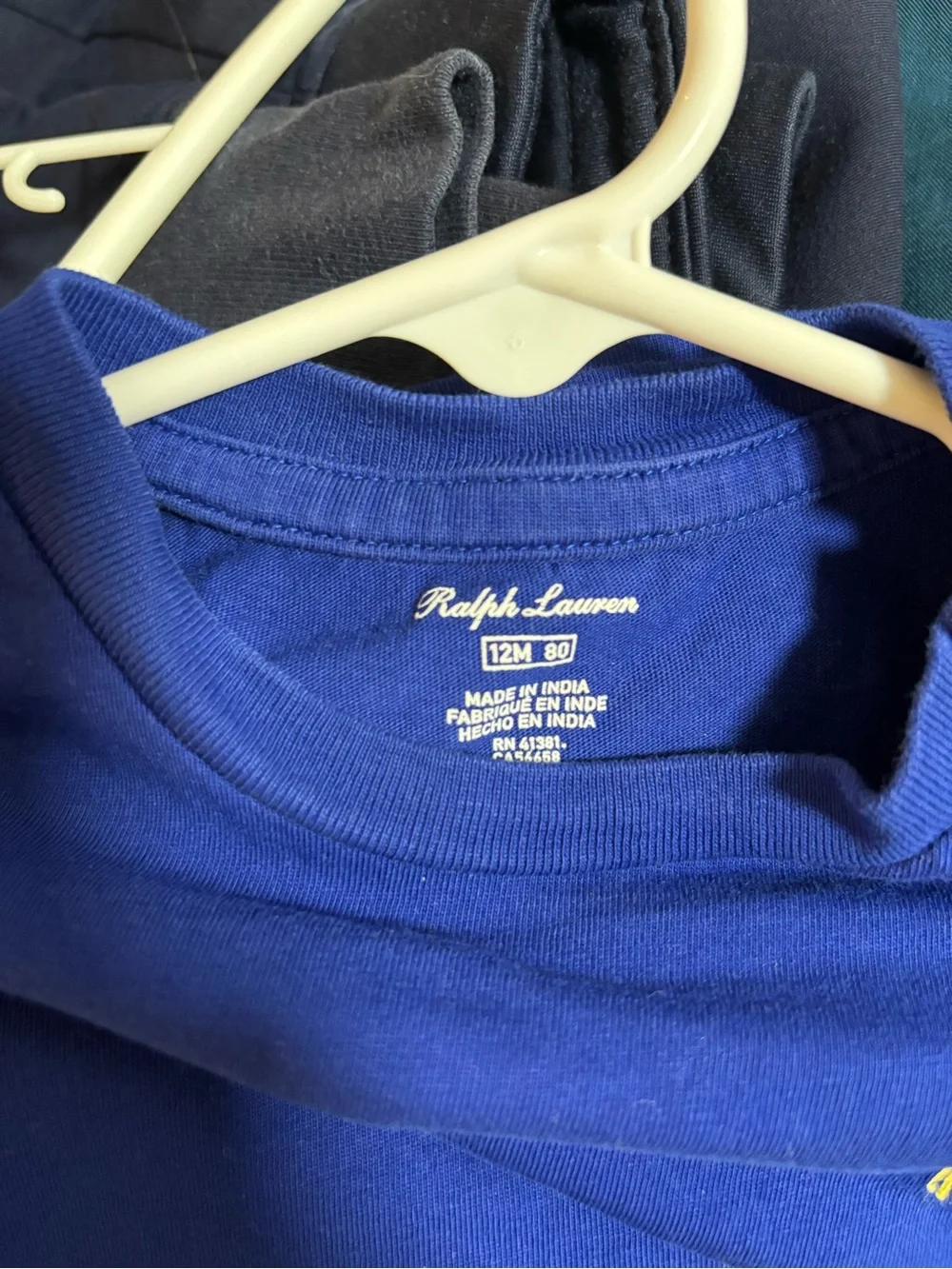 Ralph Lauren Bright Blue Short Sleeve Tee with Yellow Pony